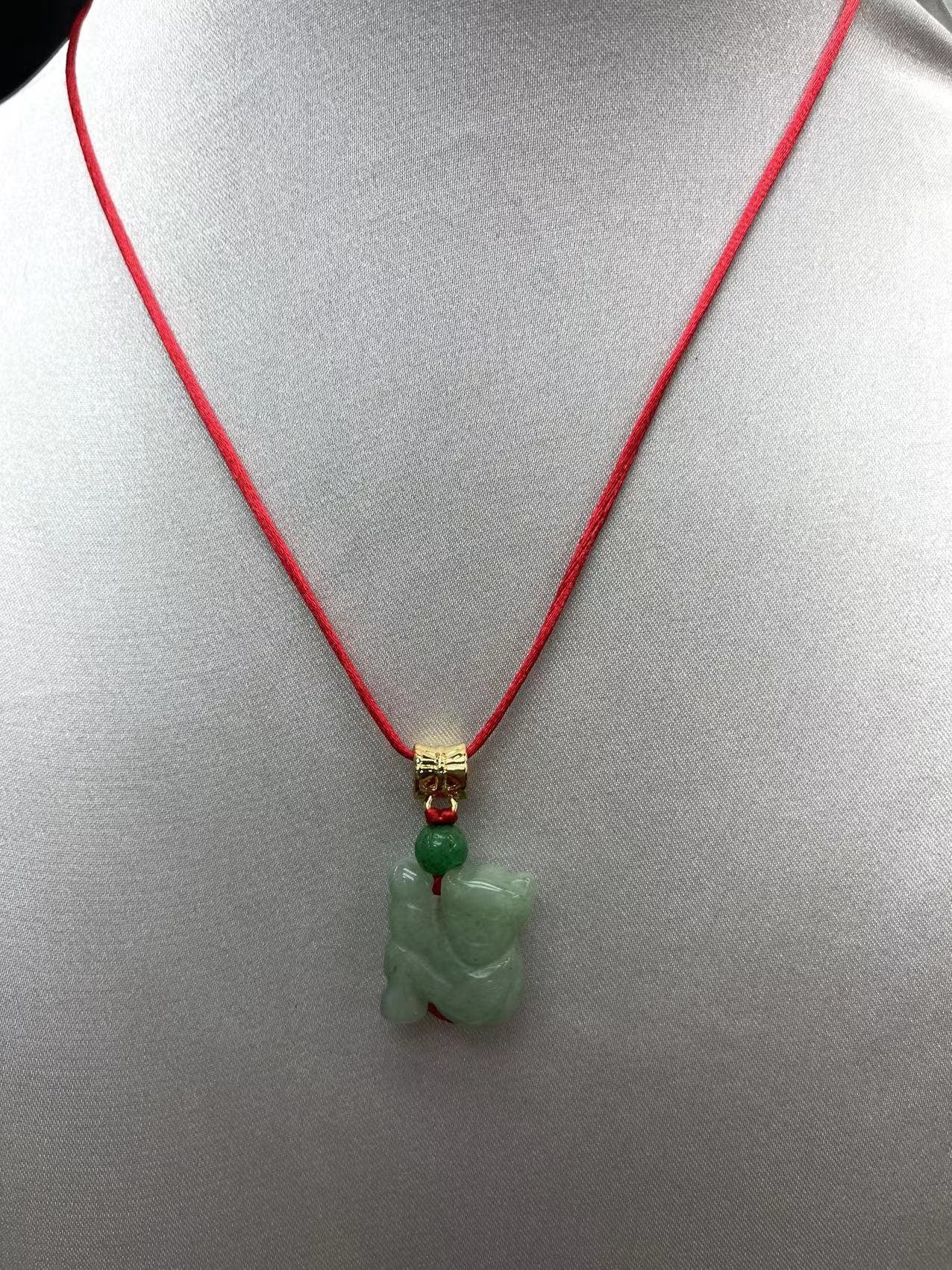 MONKEY - Real Jade Zodiac Necklace Year of Monkey