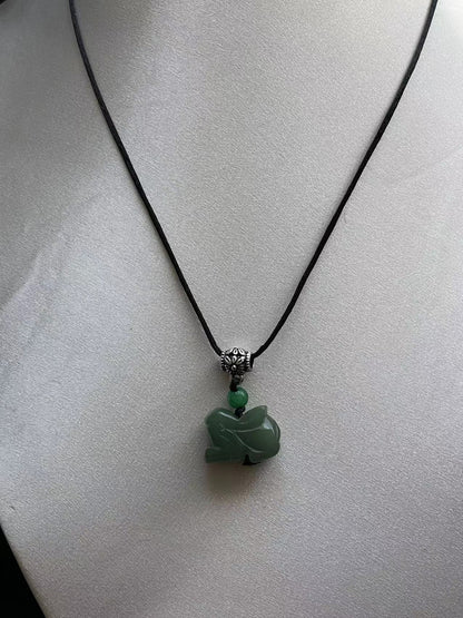 Rabbit - Jade Zodiac Lucky Necklace - Year of Rabbit  2023 (Adult & Kid)