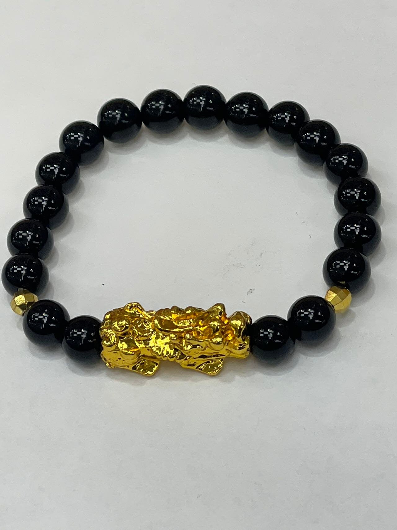 Dragon - Lucky Fortune Jade & gemstone Bracelet with Gold-filled Dragon Year of 2024