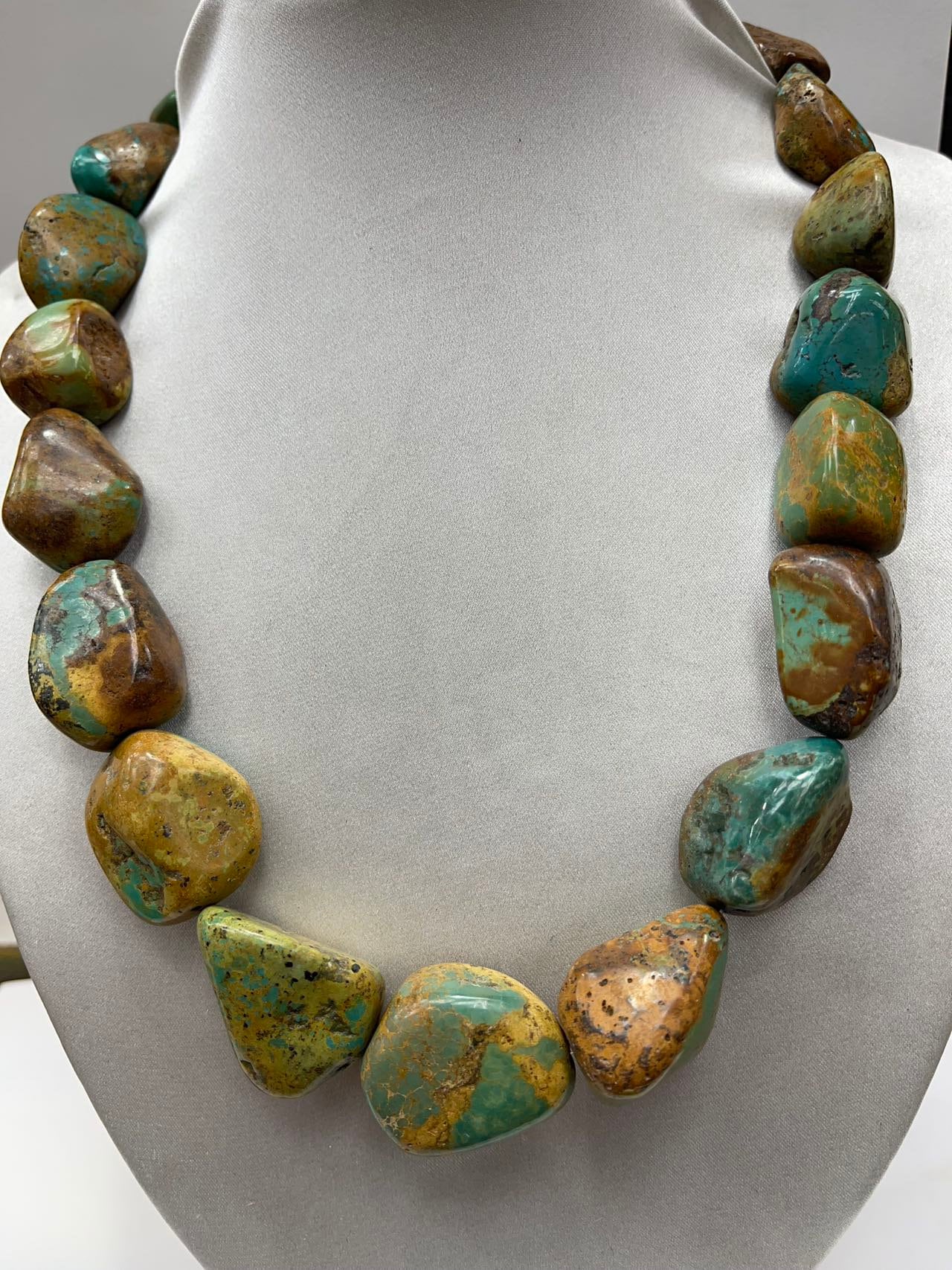 Genuine Chunky Turquoise Necklace