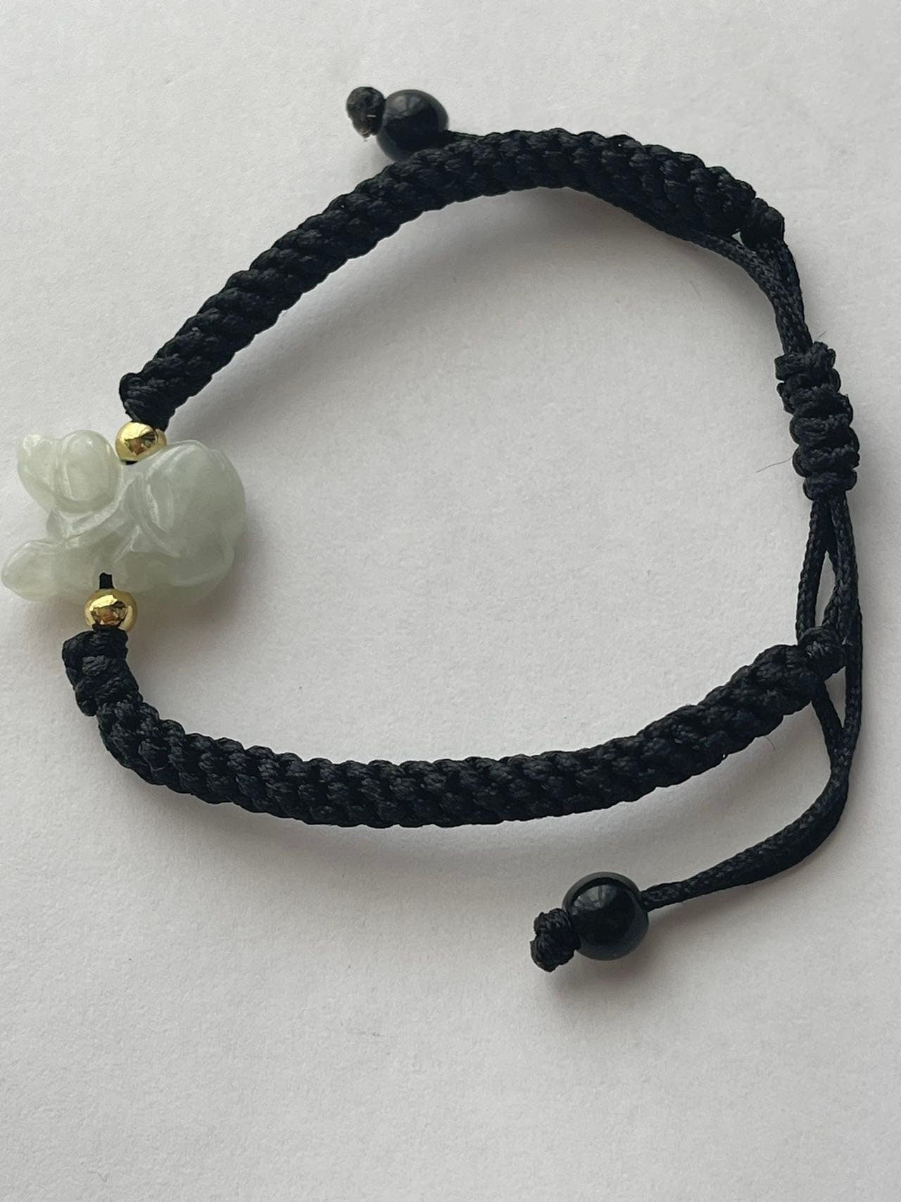 DOG - Natural White Jade Zodiac Bracelet for Year of Rabbit 2023