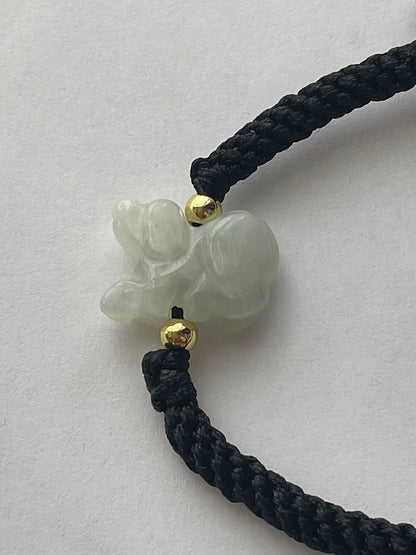 DOG - Natural White Jade Zodiac Bracelet for Year of Rabbit 2023