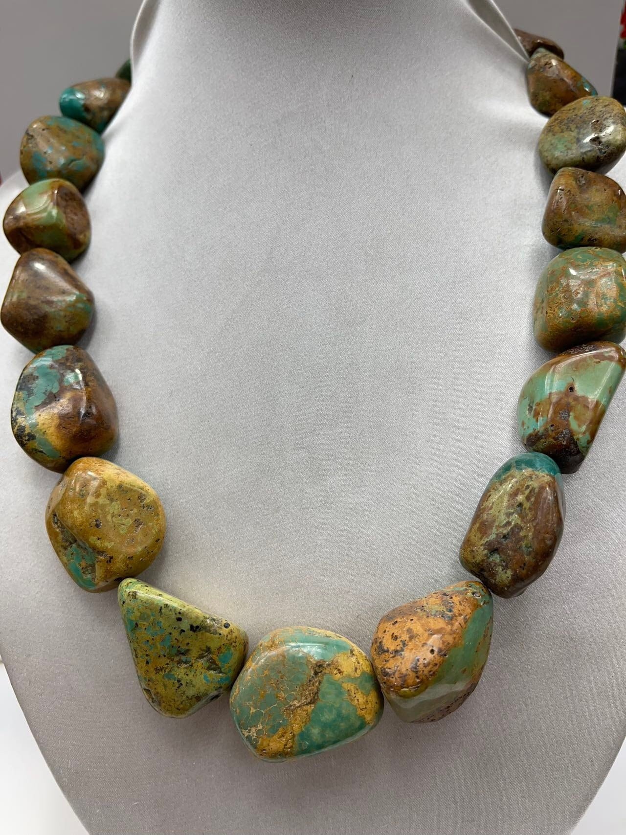 Genuine Chunky Turquoise Necklace