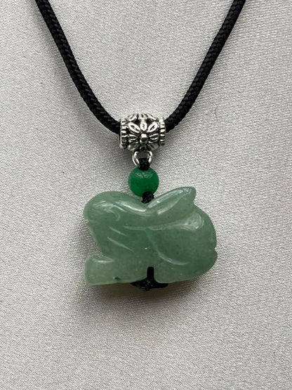 Rabbit - Jade Zodiac Lucky Necklace - Year of Rabbit  2023 (Adult & Kid)