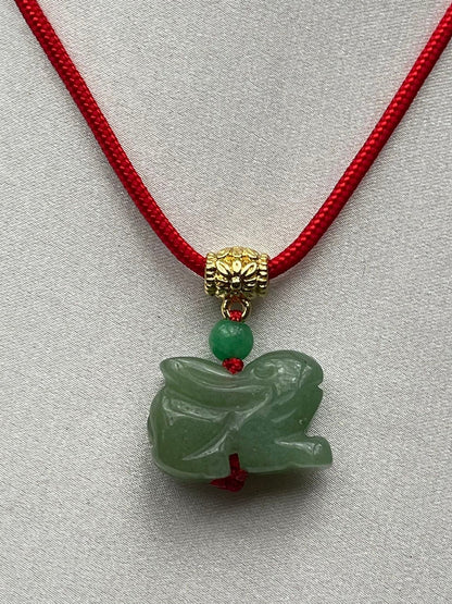 Rabbit - Jade Zodiac Lucky Necklace - Year of Rabbit  2023 (Adult & Kid)