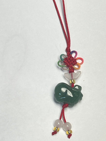 Boar-Real Jade Zodiac Lucky Charm Year of Boar Good Luck for Zodiac Rabbit For Year of 2023