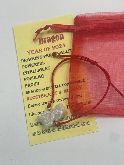 12 Zodiacs - Good Luck zodiacs Bracelet for the  Year of Dragon 2024 with gold -filled balls (Adult & Kid)