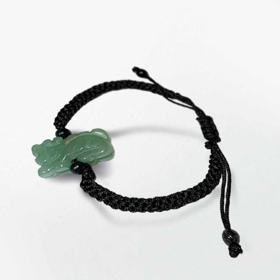 DRAGON - Jade Zodiac Lucky Charm Bracelet & Anklet - Year of DRAGON (Adult and Kid Size)