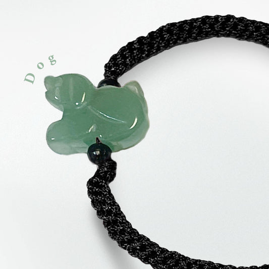 DOG - Jade Zodiac Lucky Bracelet & Anklet  Year of Dog ( Adult and Kid Size)