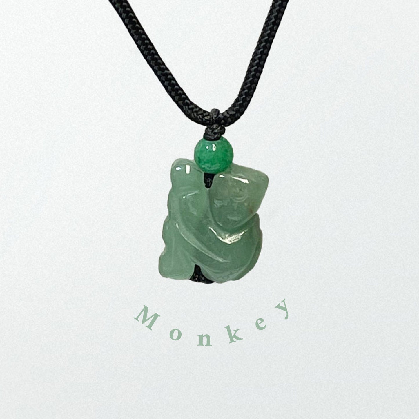 Monkey - Real Jade Zodiac Lucky Necklace